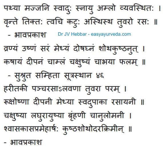 Qualities of Haritaki fruit