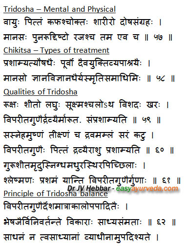 Tridosha - quality - treatment