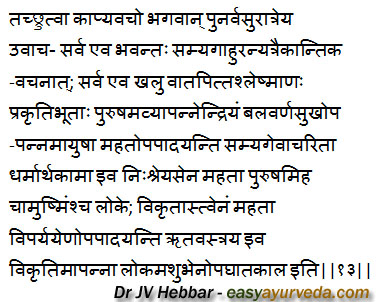 Normal functions of Tridosha